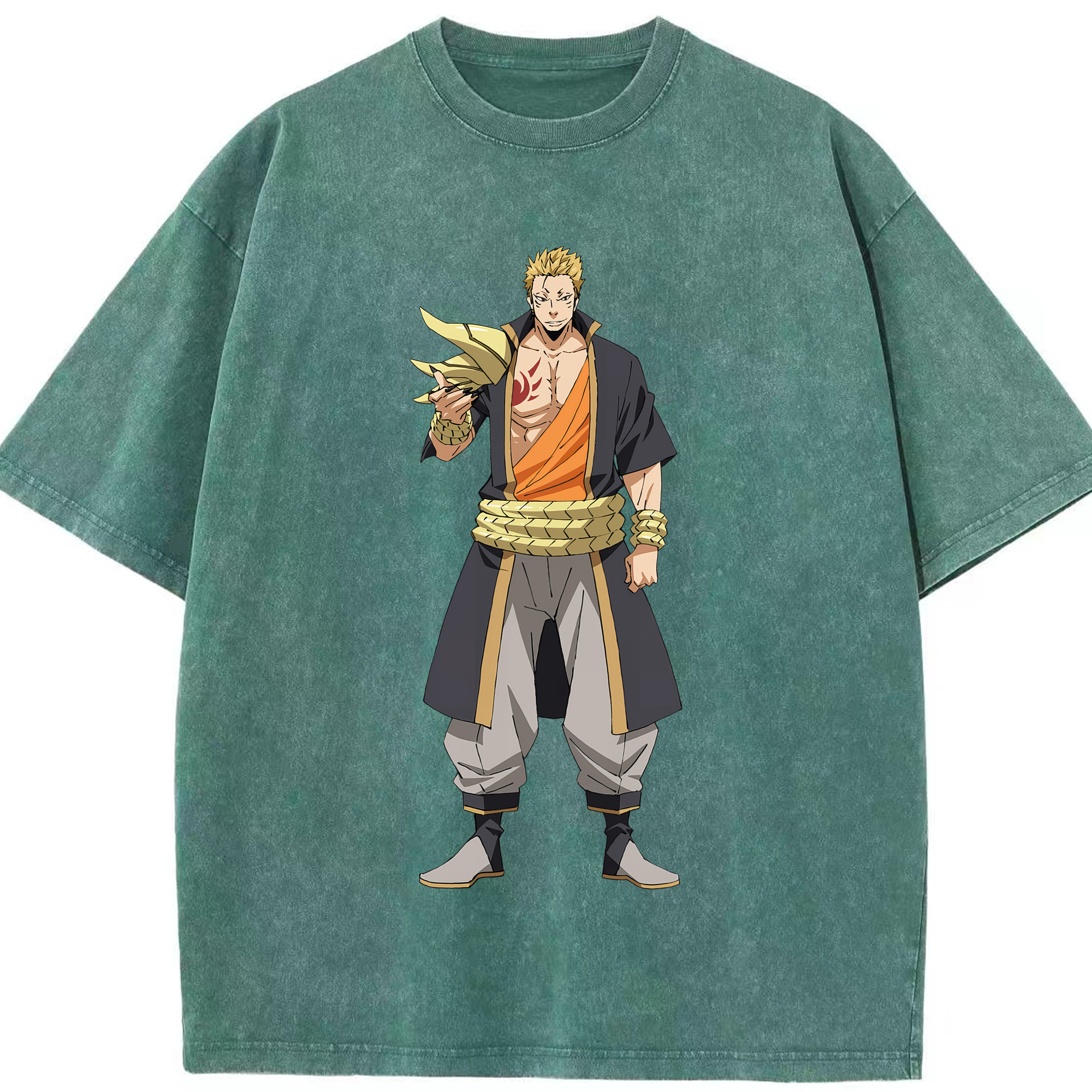 （画像用） 転スラ Regarding Reincarnated to Slime 綿100% ヴィンテージ風 半袖Tシャツ（フロントプリント）